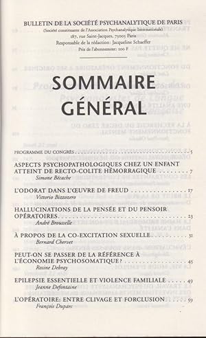Imagen del vendedor de Bulletin de la Socit Psychanalytique de Paris - N 49 - 58 Congrs des psychanalystes de langue franaise. a la venta por PRISCA