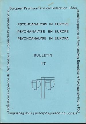 Immagine del venditore per Psychanalyse en Europe. - Bulletin 17 venduto da PRISCA