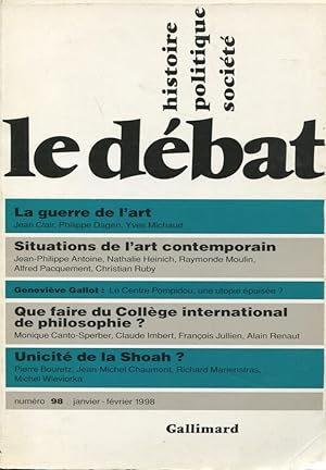 Image du vendeur pour Le Dbat : Historique, Politique, Socit - N 98 - Janvier/Fvrier 1998 mis en vente par PRISCA