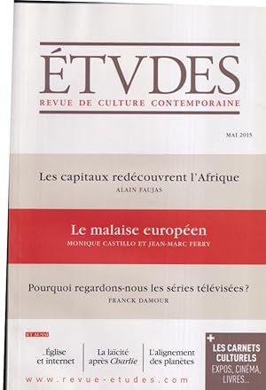 Image du vendeur pour tudes. - Revue de culture contemporaine. - N 4216 - 159 Anne mis en vente par PRISCA