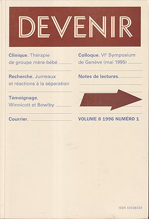 Image du vendeur pour Devenir. - Volume 8 - N 1 mis en vente par PRISCA