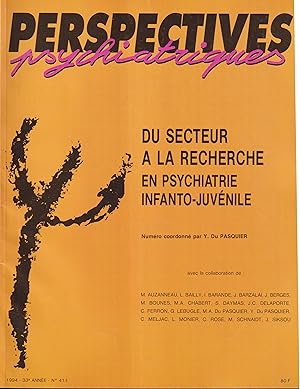 Seller image for Perspectives psychiatriques. - 33 Anne - N 41/1 - Du secteur  la recherche en Psychiatrie infanto-juvnile. for sale by PRISCA