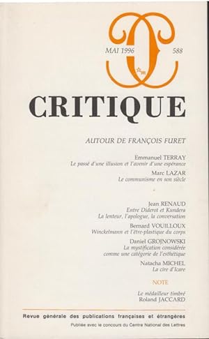 Bild des Verkufers fr Critique. - N 588 - Autour de Franois Furet zum Verkauf von PRISCA