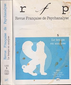 Imagen del vendedor de Revue Franaise de Psychanalyse. - N 5 - Tome LXI - Le temps en analyse. a la venta por PRISCA