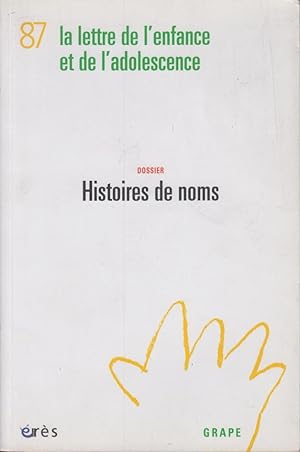 Immagine del venditore per La lettre de l'enfance et de l'adolescence - N 87 - Dossier : Histoires de noms. venduto da PRISCA