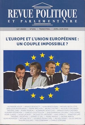 Bild des Verkufers fr Revue Politique et Parlementaire - 121 Anne - N 1091 - L'Europe et l'Union Europenne : un couple impossible ? zum Verkauf von PRISCA