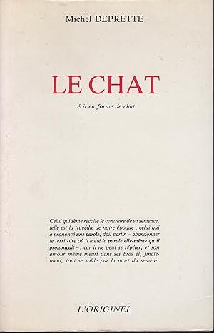Bild des Verkufers fr Le Chat - Rcit en forme de chat zum Verkauf von PRISCA
