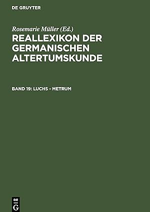 Seller image for Reallexikon der Germanischen Altertumskunde. Bd.19 for sale by moluna