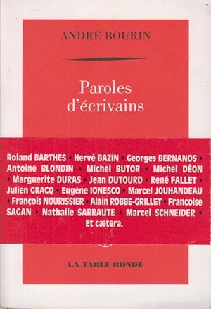 Seller image for Paroles d'crivains for sale by PRISCA