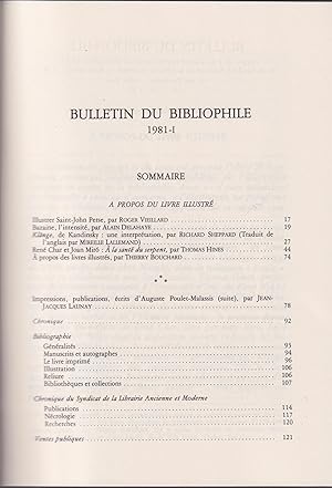 Image du vendeur pour Bulletin du Bibliophile. - N I mis en vente par PRISCA