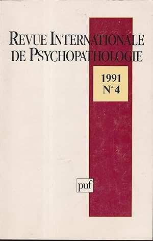 Imagen del vendedor de Revue Internationale de Psychopathologie. - N 4 a la venta por PRISCA
