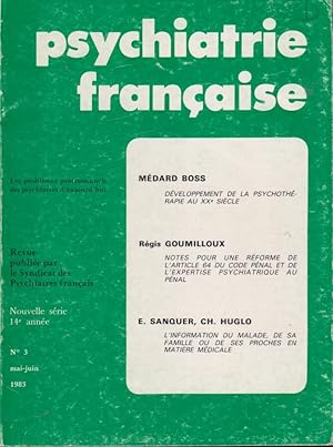 Seller image for Psychiatrie franaise. - Nouvelle Srie - 14 Anne - N 3 for sale by PRISCA