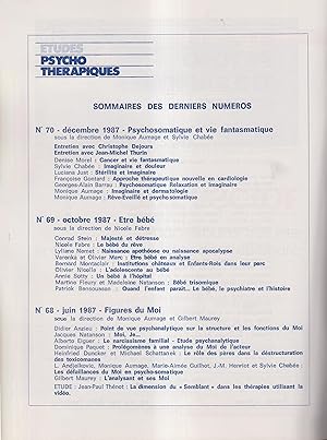 Image du vendeur pour tudes Psychothrapiques. - 19 Anne - N 1 - Mars 1988. - Les Temps. mis en vente par PRISCA