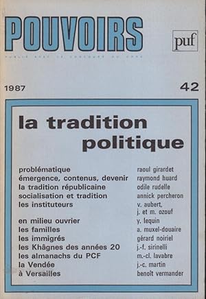 Seller image for Pouvoirs - N 42 - Tradition politique. for sale by PRISCA
