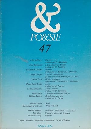 Image du vendeur pour Posie n 47 mis en vente par PRISCA