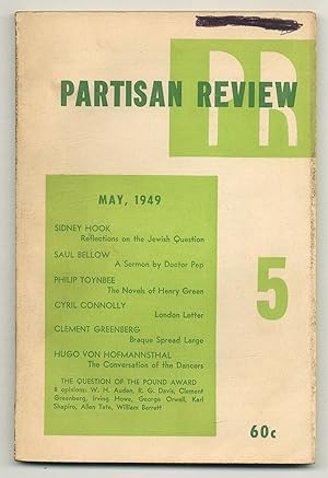 Bild des Verkufers fr Partisan Review - Vol. XVI, No. 5, May 1949 zum Verkauf von Between the Covers-Rare Books, Inc. ABAA