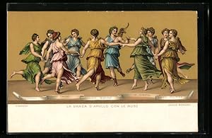 Immagine del venditore per Knstler-Ansichtskarte Stengel, Co. Nr. 29845: La Danza d`Apollo con le Muse von G. Romano venduto da Bartko-Reher