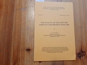 Bild des Verkufers fr Reprint Series Economics Number 246 : The Quality of Life and the Limits of Cost-Benefit Analysis zum Verkauf von Gebrauchtbcherlogistik  H.J. Lauterbach