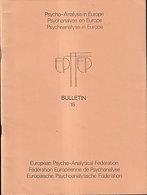 Seller image for Psychanalyse en Europe. - Bulletin 15 for sale by PRISCA