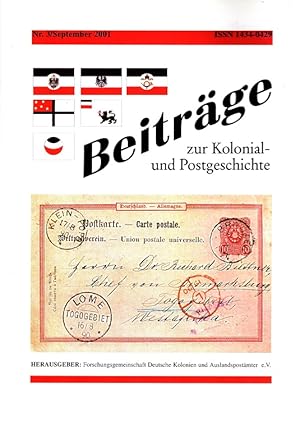 Seller image for Erkundungsreise von SMS Arcona 1898 Karolinen und Marianen / Deutsche Seepost Togo und Kamerun Beitrge zur Kolonial- und Postgeschichte Nr. 3 for sale by Versandantiquariat Nussbaum