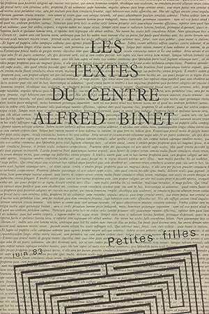 Imagen del vendedor de Les Textes du Centre Alfred Binet. - Petites filles a la venta por PRISCA