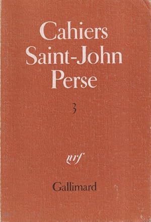 Imagen del vendedor de Cahiers Saint-John Perse / 3 a la venta por PRISCA