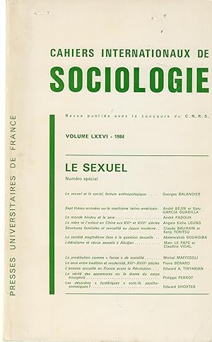 Imagen del vendedor de Cahiers Internationaux de Sociologie - Volume LXXVI - 1984 a la venta por PRISCA