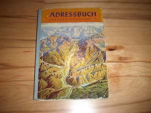 Bild des Verkufers fr Sonthofen, Adressbuch fr den Landkreis Sonthofen Ausgabe 1955. Mit Verzeichnis der sterreichischen Gemeinden Mittelberg (Kleines Walsertal, Voralberg) und Jungholz (Tirol) als deutsches Zollanschlugebiet. 2. NACHKRIEGSAUSGABE nach 1950. Enthlt Einwohnerverzeichnisse von Aach, Akams, Altsttten, Balderschwang, Blaichach, Bolsterlang, Bhl am Alpsee, Burgberg, Diepolz, Eckarts, Fischen, Gunzesried, Hindelang, Immenstadt, Missen, Niedersonthofen, Obermaiselstein, Oberstaufen, Oberstdorf, Ofterschwang, Ottacker, Rauhenzell, Rettenberg, Schllang, Sonthofen, Stein, Stiefenhofen, Thalkirchdorf, Tiefenbach, Unterjoch, Untermaiselstein, Vorderburg, Wertach, Wilhams, Jungholz, Mittelberg. zum Verkauf von Antiquariat Andrea Hauck - Preise inkl. Mwst.