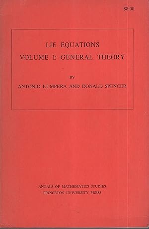 Immagine del venditore per Lie Equations - Volume I : General Theory. venduto da PRISCA