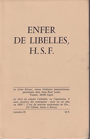 Seller image for Enfer de Libells, H.S.F. for sale by PRISCA