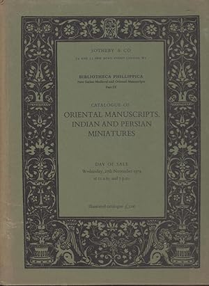 Seller image for Catalogue of Oriental manuscripts, Indian and Persian miniatures from the celebrated collection formed by Sir Thomas Philipps Bt. (1792-1872) : the property of the Trustees of the Robinson Trust for sale by PRISCA