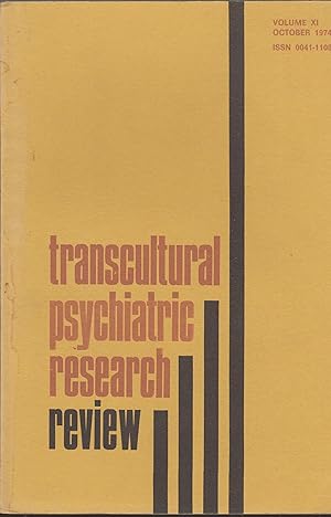Immagine del venditore per Transcultural Psychiatric Research Review - Volume XI - October, 1974. venduto da PRISCA