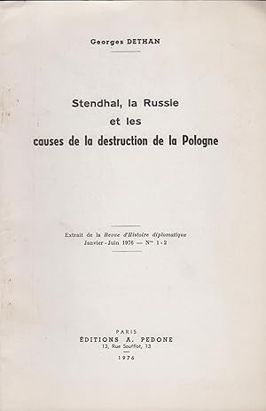 Imagen del vendedor de Stendhal, la Russie et les causes de la destruction de la Pologne a la venta por PRISCA