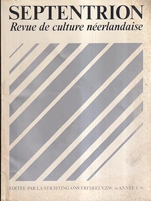 Image du vendeur pour Septentrion. - Revue de culture nerlandaise - 5 Anne - N 1 mis en vente par PRISCA