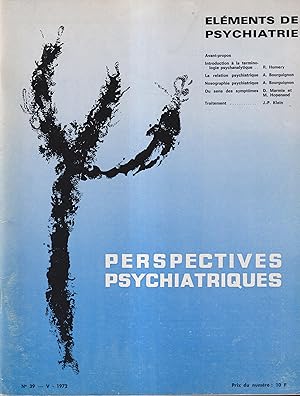 Imagen del vendedor de Perspectives Psychiatriques. - N 39 - Tome V - lments de Psychiatrie. a la venta por PRISCA