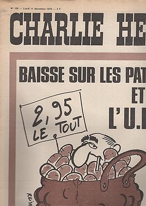 Seller image for Charlie Hebdo N 108 - Lundi 11 Dcembre 1972 for sale by PRISCA