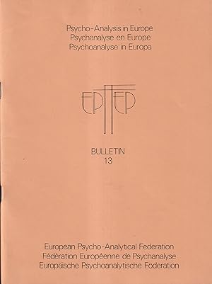 Bild des Verkufers fr Psychanalyse en Europe. - Bulletin 13 zum Verkauf von PRISCA