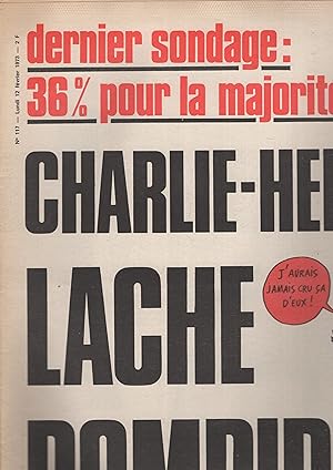 Bild des Verkufers fr Charlie Hebdo N177- Lundi 12 Fvrier 1973 zum Verkauf von PRISCA