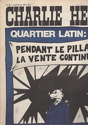 Bild des Verkufers fr Charlie Hebdo N 30 - Lundi 14 Juin 1971 zum Verkauf von PRISCA