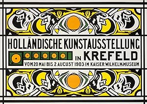 Image du vendeur pour 1903 Vintage Dutch Art Nouveau Exhibition Poster - Hollndische Kunstausstellung in Krefeld (Thorn Prikker) mis en vente par L'Affichiste Vintage Posters