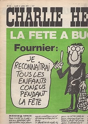 Bild des Verkufers fr Charlie Hebdo N 34 - Lundi 12 Juillet 1971 zum Verkauf von PRISCA