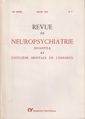 Image du vendeur pour Revue de Neuropsychiatrie Infantile et d'Hygine Mentale de l'Enfance. - 23 Anne - N 7 mis en vente par PRISCA