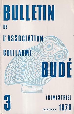 Immagine del venditore per Bulletin de l'Association Guillaume Bud. - N 3 venduto da PRISCA