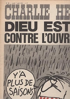 Bild des Verkufers fr Charlie Hebdo N 90 - Lundi 7 Aot 1972 zum Verkauf von PRISCA