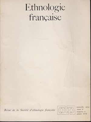 Immagine del venditore per Ethnologie Franaise - Nouvelle Srie - Tome 4 - N 4 venduto da PRISCA