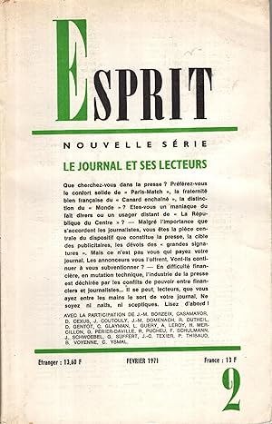 Seller image for Esprit. - Nouvelle Srie - N 2 - Le Journal et ses lecteurs for sale by PRISCA