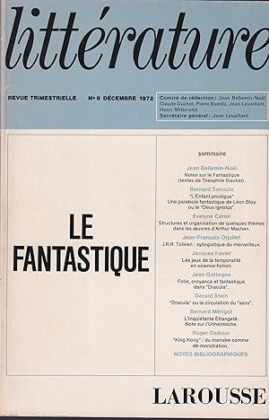 Seller image for Littrature. - N 8 - Dcembre 1972 - Le Fantastique. for sale by PRISCA