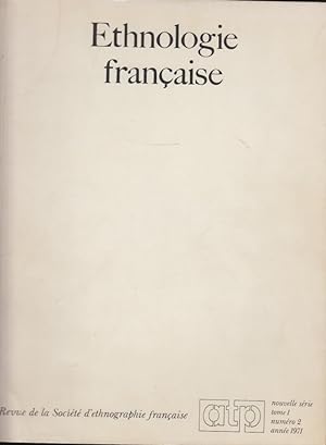 Bild des Verkufers fr Ethnologie Franaise - Nouvelle Srie - Tome I - N 2 zum Verkauf von PRISCA
