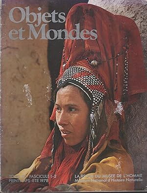 Imagen del vendedor de Objets et Mondes - Tome 18 - Fascicule 1-2 - Printemps-t 1978. a la venta por PRISCA