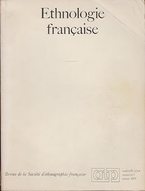 Image du vendeur pour Ethnologie Franaise - Nouvelle Srie - Tome I - N 1 mis en vente par PRISCA